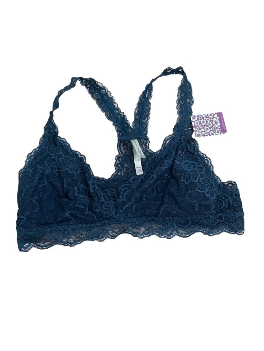 Anemone Lace Racerback Bralette Bundle - Navy & Natural Gold - Picture 2 of 4